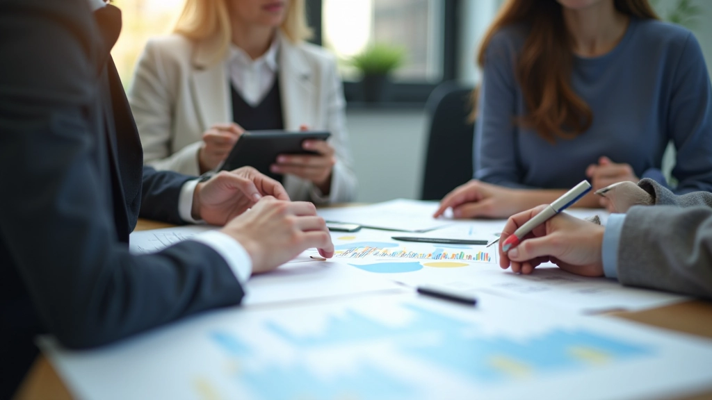 Team arbeitet mit Finanzierungsdaten und regionalen Entwicklungskarten